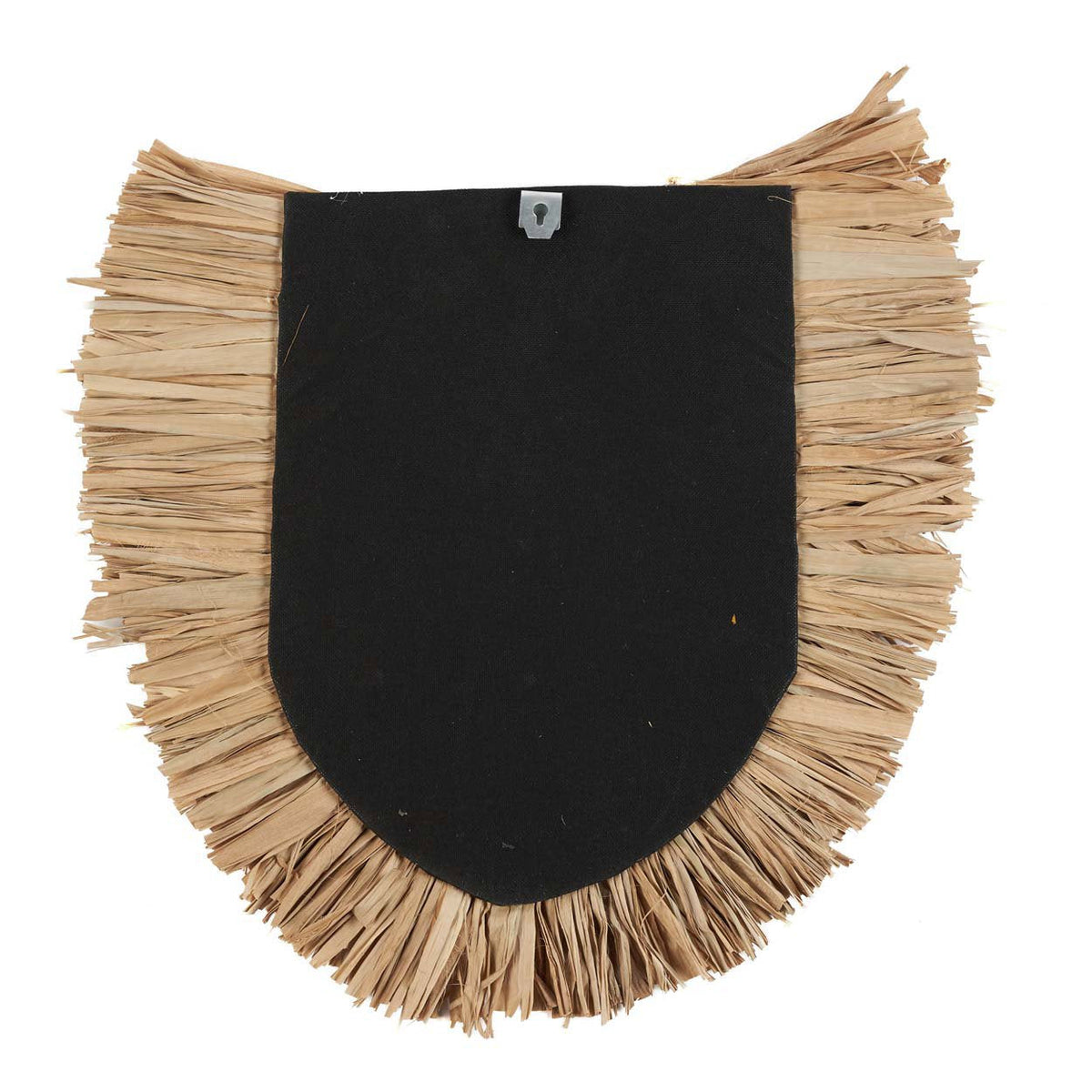 Wanddecoratie gras handgevlochten rond naturel, voor aan de muur of in een gallery wall