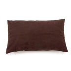 Kussenhoes leer zesdelig chocoladebruin 30 x 50 cm, voor woonkamer en slaapkamer
