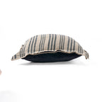 Kussenhoes linnen-velvet Nordic Stripe natuurlijk zwart gestreept 50 x 50 cm, voor bank en zithoek