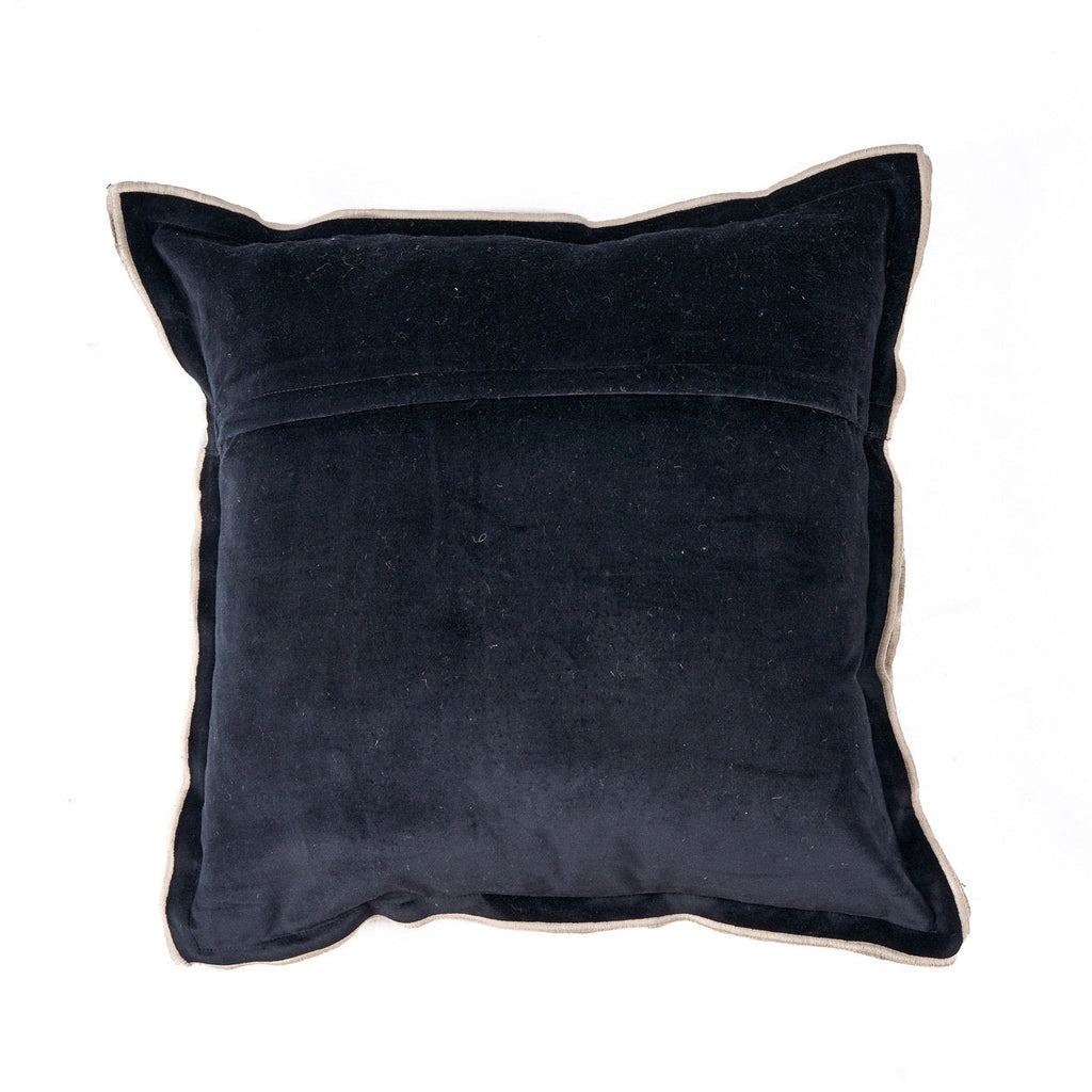 Kussenhoes linnen-velvet Nordic Stripe natuurlijk zwart gestreept 50 x 50 cm, voor bank en zithoek