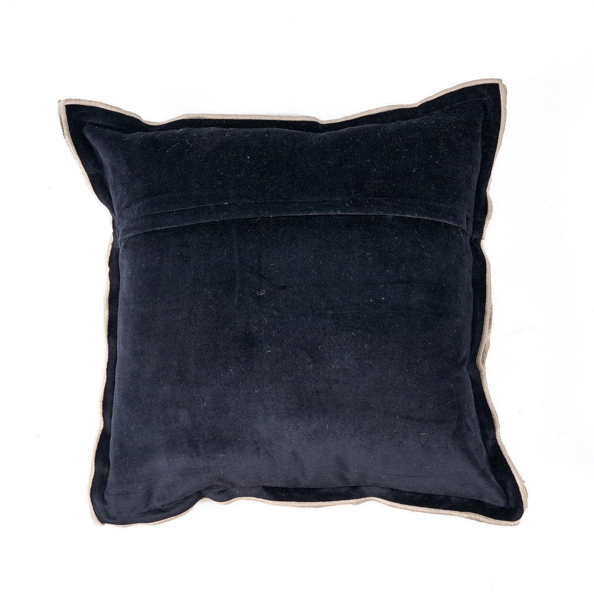 Kussenhoes linnen-velvet Nordic Stripe natuurlijk zwart gestreept 50 x 50 cm, voor bank en zithoek