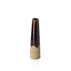 Vaas steengoed Amber kegelvaas betonbruin M 12 x 12 x 49 cm, handmatig afgewerkt