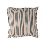 Kussenhoes linnen-velvet Nordic Stripe natuurlijk zwart gestreept 50 x 50 cm, voor bank en zithoek