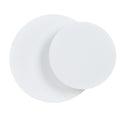 Witte wandlamp met twee overlappende ronde cirkels