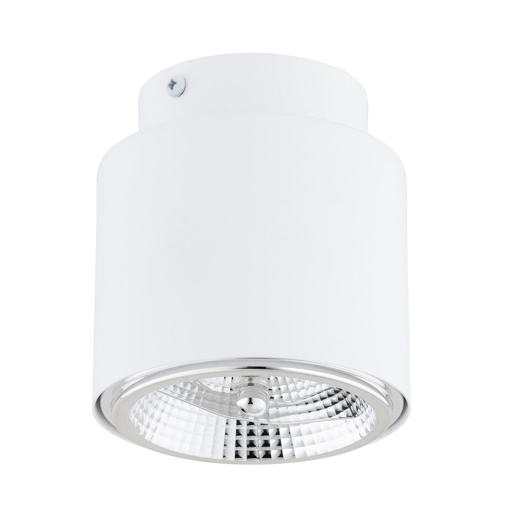 Plafondlamp Nano gepoedercoat staal wit, minimalistisch, 1 fitting, max. 12 W led, 11 x 12 cm, woonkamer, hal of kantoor