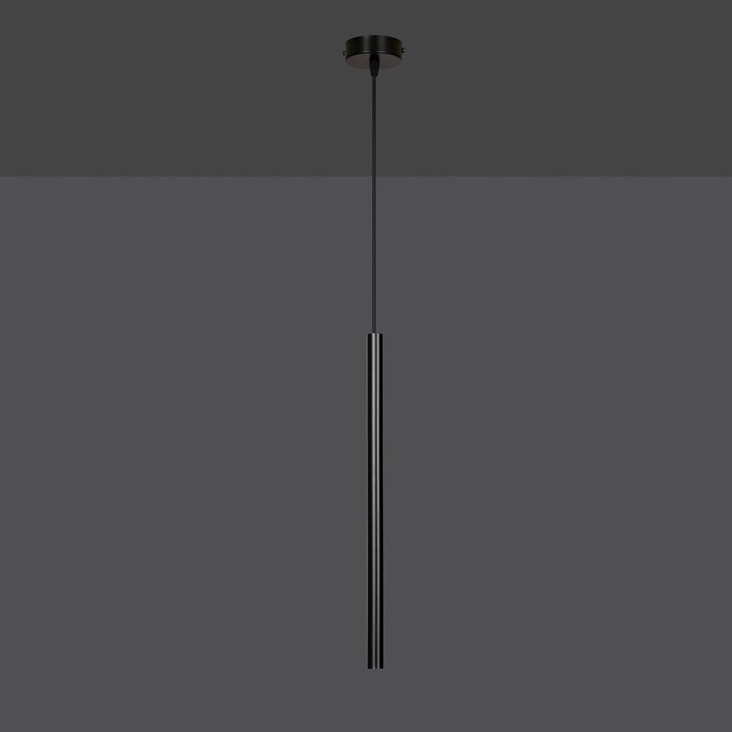Hanglamp gepoedercoat staal Selter zwart, minimalistisch, hoogte verstelbaar, 1 lichtpunt G9 – eettafel of zithoek
