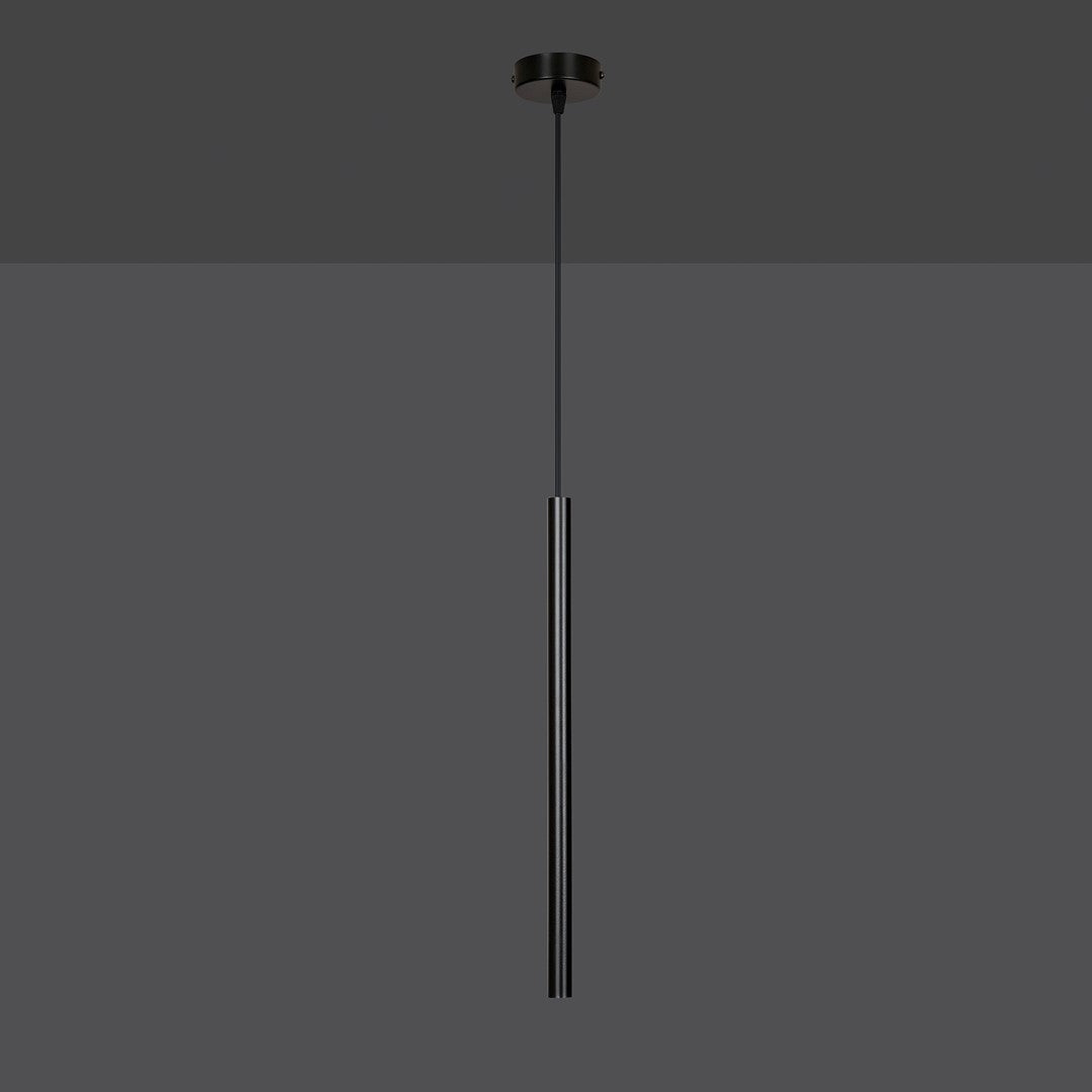 Hanglamp gepoedercoat staal Selter zwart, minimalistisch, hoogte verstelbaar, 1 lichtpunt G9 – eettafel of zithoek