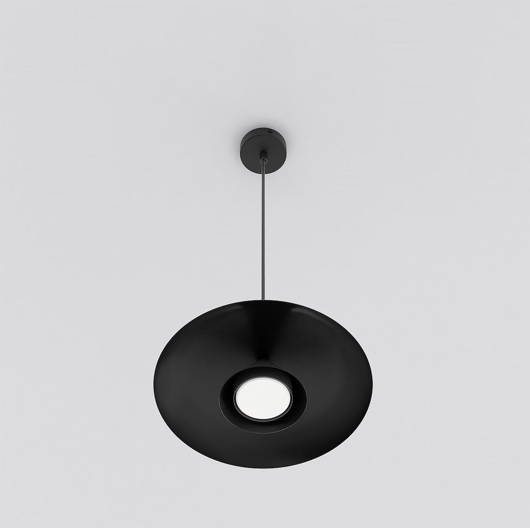Hanglamp gepoedercoat staal Scandinavisch Babel zwart 30 cm, verstelbare hoogte, voor eettafel en keukeneiland