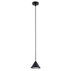 Hanglamp gepoedercoat staal Elit minimalistisch zwart, kegelvormige kap, verstelbare hoogte, 1 fitting