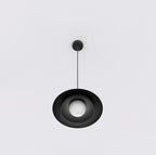 Hanglamp gepoedercoat staal Skin zwart Ø 30 cm, Scandinavisch, voor eettafel en woonkamer