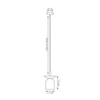 Hanglamp gepoedercoat staal Scandinavisch Ego wit, 11 cm breed, E14, voor eettafel, aanrecht en hal