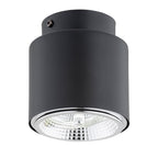 Plafondlamp gepoedercoat staal minimalistisch Nano zwart, gerichte lichtbron, 1 lichtpunt – 11 x 12 cm