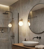 Hanglamp gepoedercoat staal en hout Loop Scandinavisch, beige met witte kap, Ø 10 cm, 1 fitting G9, eettafel of keukeneiland