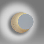 Wandlamp gepoedercoat staal en multiplex Scandinavisch wit, 22 x 20 cm, voor woonkamer, slaapkamer en hal