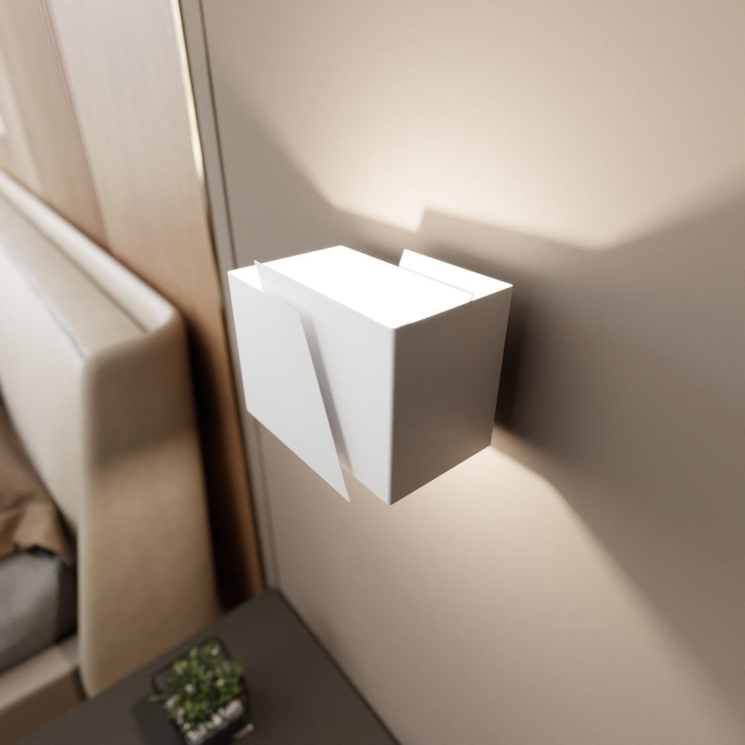 Wandlamp wit gepoedercoat staal, modern, G9-fitting, 17 x 13 cm – voor gang, trap en entree