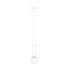 Hanglamp gepoedercoat staal en glas retro wit opaal, 1 lichtpunt, kapdiameter 15 cm, E14 – eettafel en zithoek
