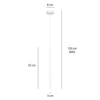 Hanglamp Selter gepoedercoat staal minimalistisch wit, hoogte verstelbaar, 1 x G9-fitting