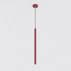 Hanglamp gepoedercoat staal Selter bordeaux, naalddunne cilinder met G9-fitting en verstelbare hoogte