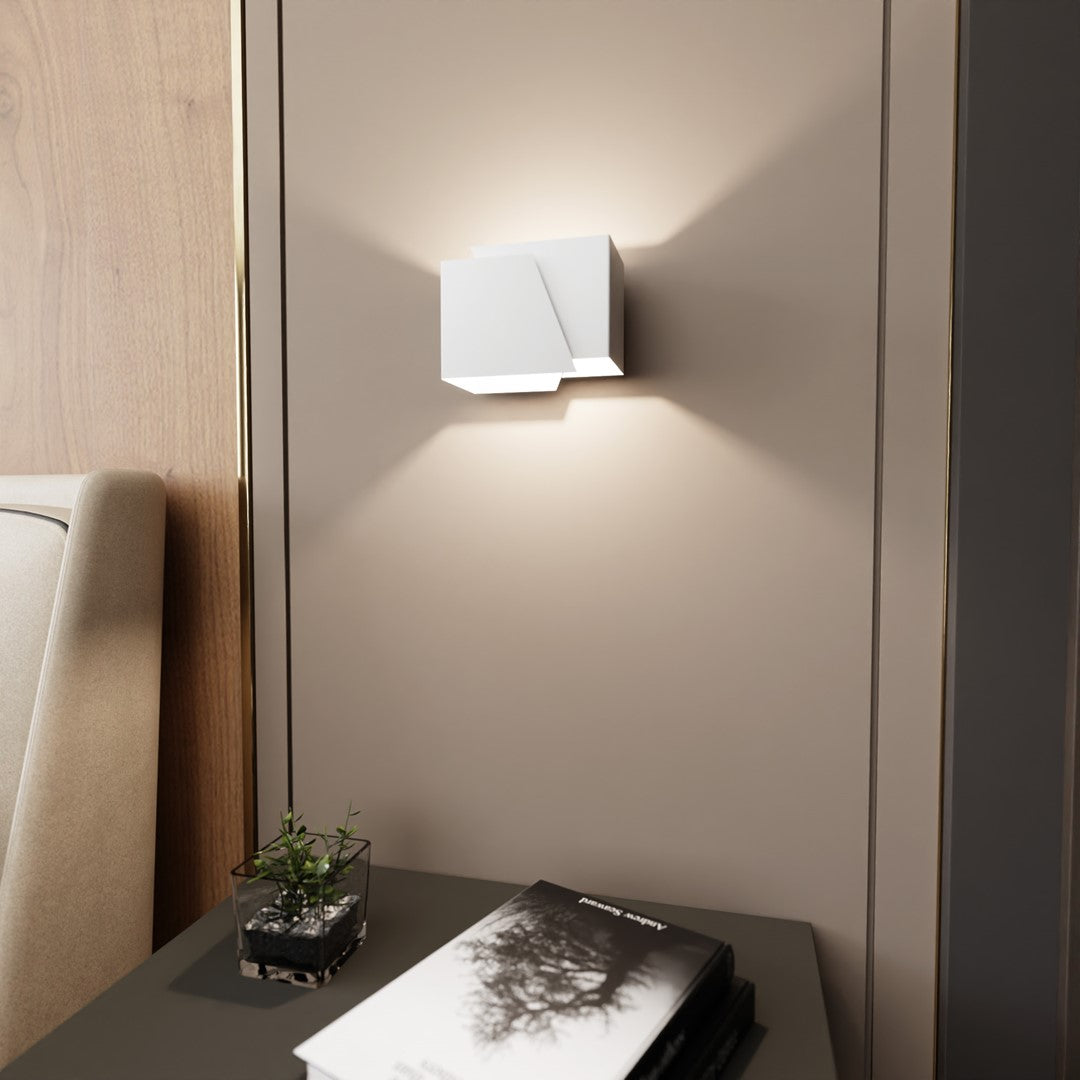 Wandlamp wit gepoedercoat staal, modern, G9-fitting, 17 x 13 cm – voor gang, trap en entree