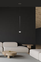 Hanglamp gepoedercoat staal Selter zwart, minimalistisch, hoogte verstelbaar, 1 lichtpunt G9 – eettafel of zithoek