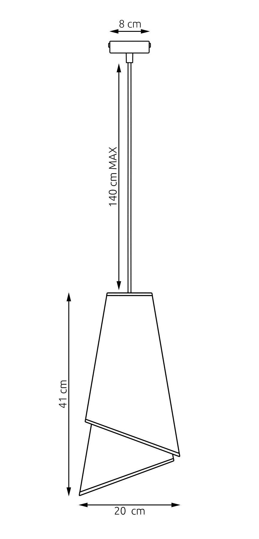 Hanglamp gepoedercoat staal met stoffen kap Moda, grijs en zwart, Ø 20 cm, 1 fitting, voor eettafel en woonkamer