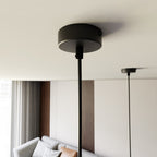Hanglamp gepoedercoat staal Elit minimalistisch zwart, kegelvormige kap, verstelbare hoogte, 1 fitting