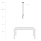 Hanglamp Glam gepoedercoat staal en glas, retro, zwart met transparante glazen kap Ø 14 cm, E14