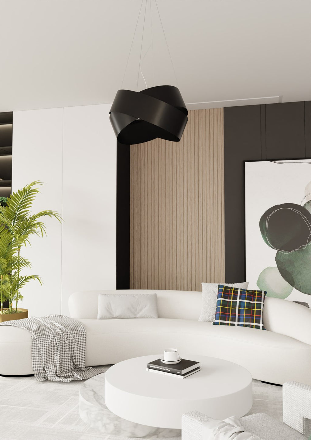 Hanglamp gepoedercoat staal Vieno minimalistisch zwart 50 x 100 cm, 2 fittingen E27, eettafel en woonkamer