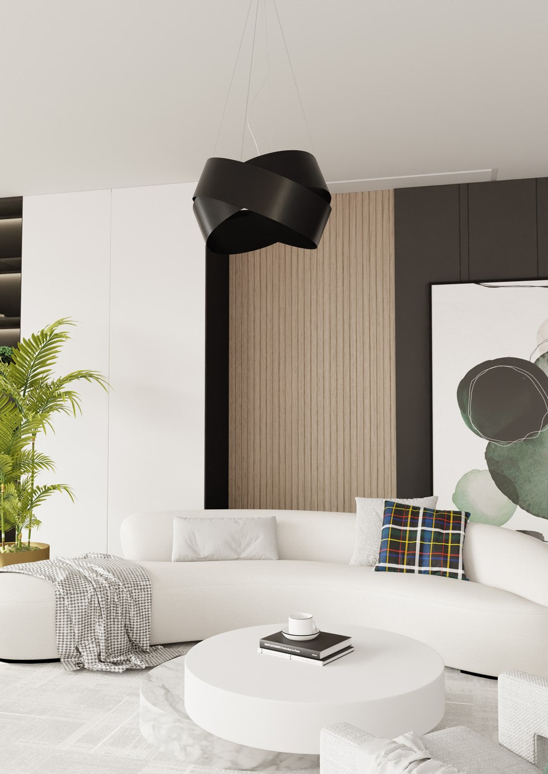 Hanglamp gepoedercoat staal Vieno minimalistisch zwart 50 x 100 cm, 2 fittingen E27, eettafel en woonkamer