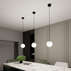 Hanglamp gepoedercoat staal en glas, retro, zwart met goud, witte kap Ø 14 cm, hoogteverstelbaar, E14