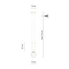 Hanglamp gepoedercoat staal en glas retro wit opaal, 1 lichtpunt, kapdiameter 15 cm, E14 – eettafel en zithoek