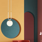 Hanglamp gepoedercoat staal en glas retro wit opaal, 1 lichtpunt, kapdiameter 15 cm, E14 – eettafel en zithoek
