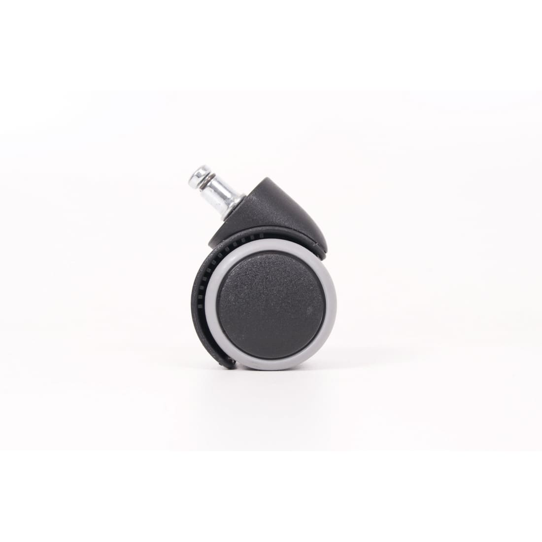 Bureaustoelwielen harde wielen met rem, zwart grijs, wiel Ø 50 mm, steel Ø 11 mm, set van 5, voor zachte vloeren