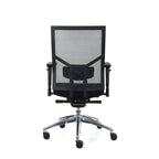 Bureaustoel ergonomisch mesh zwart, Regain-zitting, 4D-armleggers, lendensteun en synchroonmechaniek, Zuidas