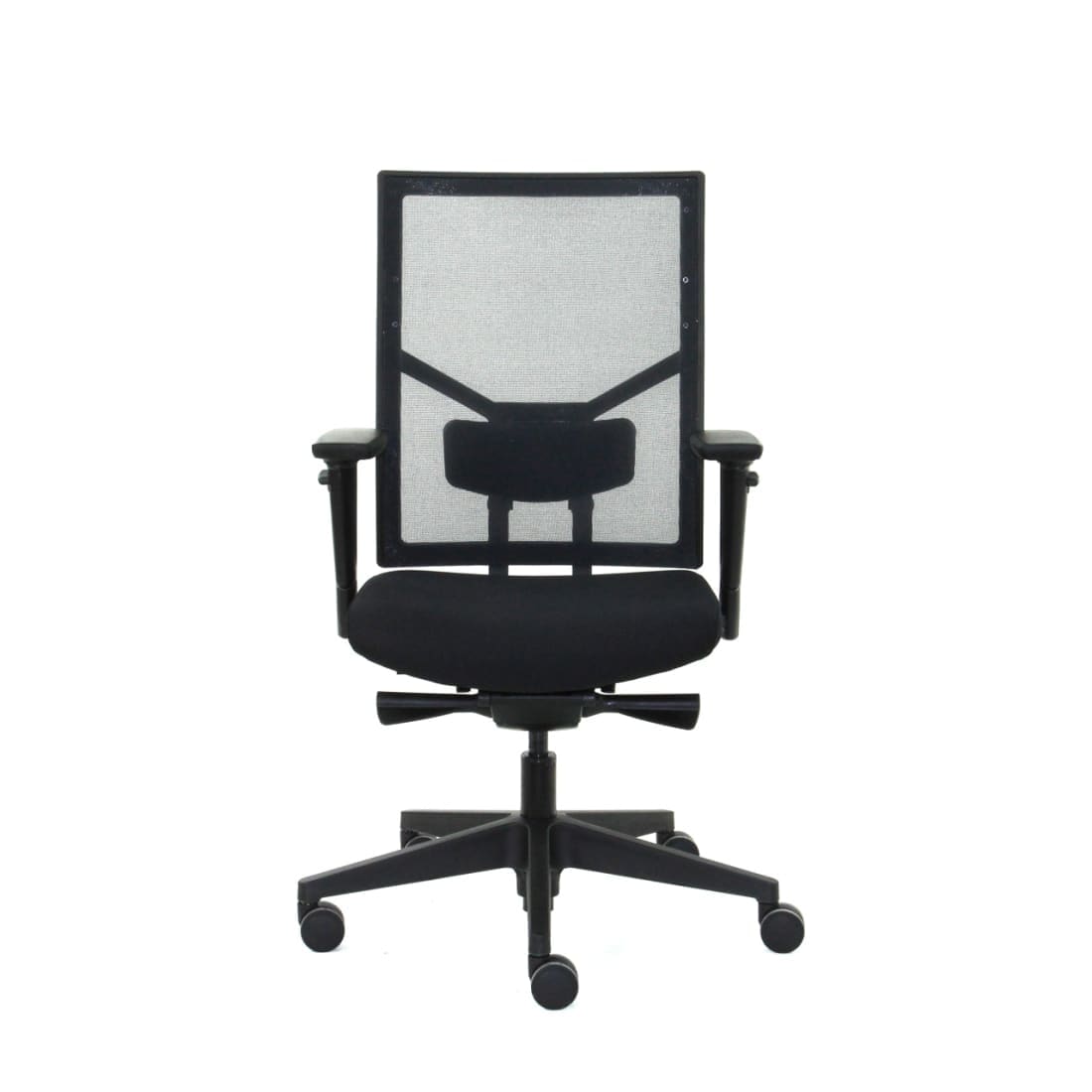 Bureaustoel ergonomisch mesh zwart, Regain-stoffering, 4D-armleggers en synchroonmechaniek