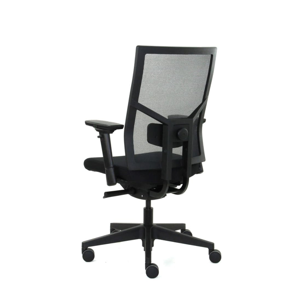 Bureaustoel ergonomisch mesh zwart, Regain-stoffering, 4D-armleggers en synchroonmechaniek