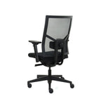 Bureaustoel ergonomisch mesh zwart, Regain-stoffering, 4D-armleggers en synchroonmechaniek