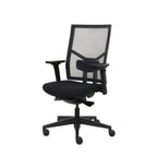 Bureaustoel ergonomisch mesh zwart, Regain-stoffering, 4D-armleggers en synchroonmechaniek