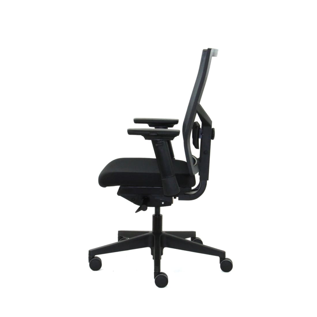 Bureaustoel ergonomisch mesh zwart, Regain-stoffering, 4D-armleggers en synchroonmechaniek