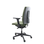 Bureaustoel ergonomisch Regain-stof groen Eva Comfort, verstelbare lendensteun en 4D-armleggers