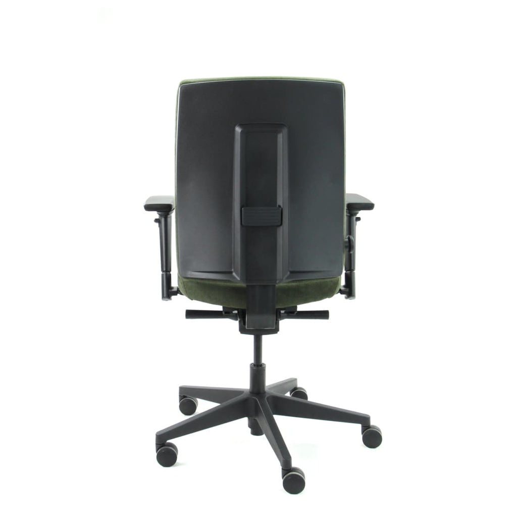 Bureaustoel ergonomisch Regain-stof groen Eva Comfort, verstelbare lendensteun en 4D-armleggers