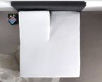 Hoeslaken splittopper katoen percal wit 160 x 210 cm, hoekhoogte 15 cm, voor boxsprings en matrassen