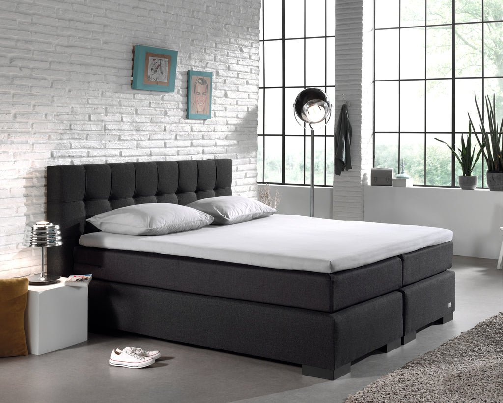 Hoeslaken splittopper katoen percal wit 160 x 210 cm, hoekhoogte 15 cm, voor boxsprings en matrassen