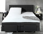Splittopper hoeslaken percal katoen wit 160 x 220 cm, hoekhoogte 15 cm, voor boxspring of matras