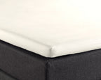 Hoeslaken split-topper katoen crème 180 x 220 cm, voor toppers tot 10 cm dik