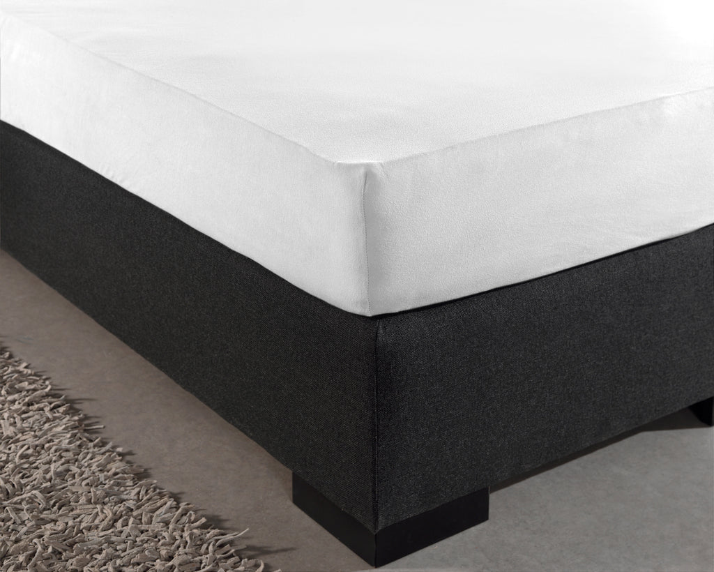 Hoeslaken jersey katoen wit 190/200 x 200/220 cm, hoekhoogte 30 cm, geschikt voor boxspring