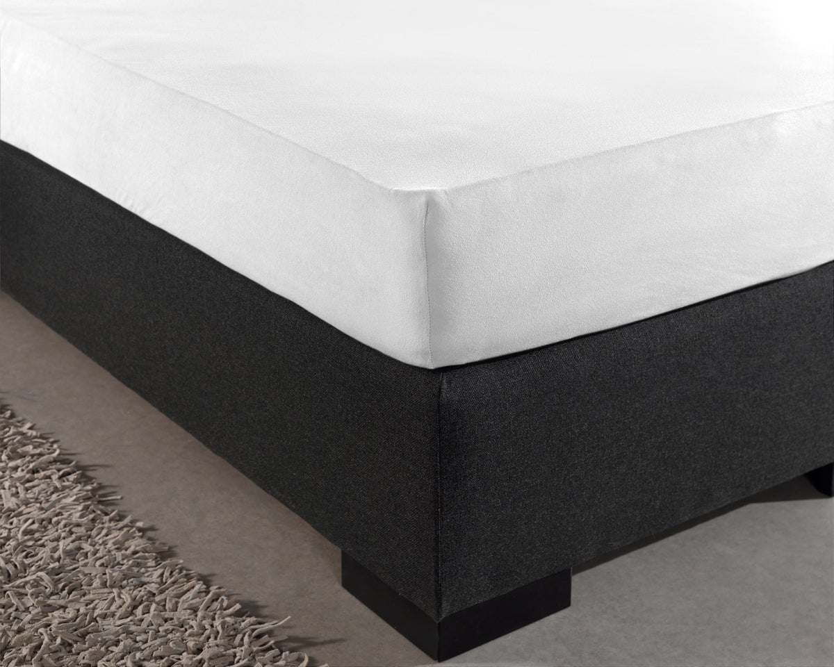 Hoeslaken jersey katoen wit 190/200 x 200/220 cm, hoekhoogte 30 cm, geschikt voor boxspring