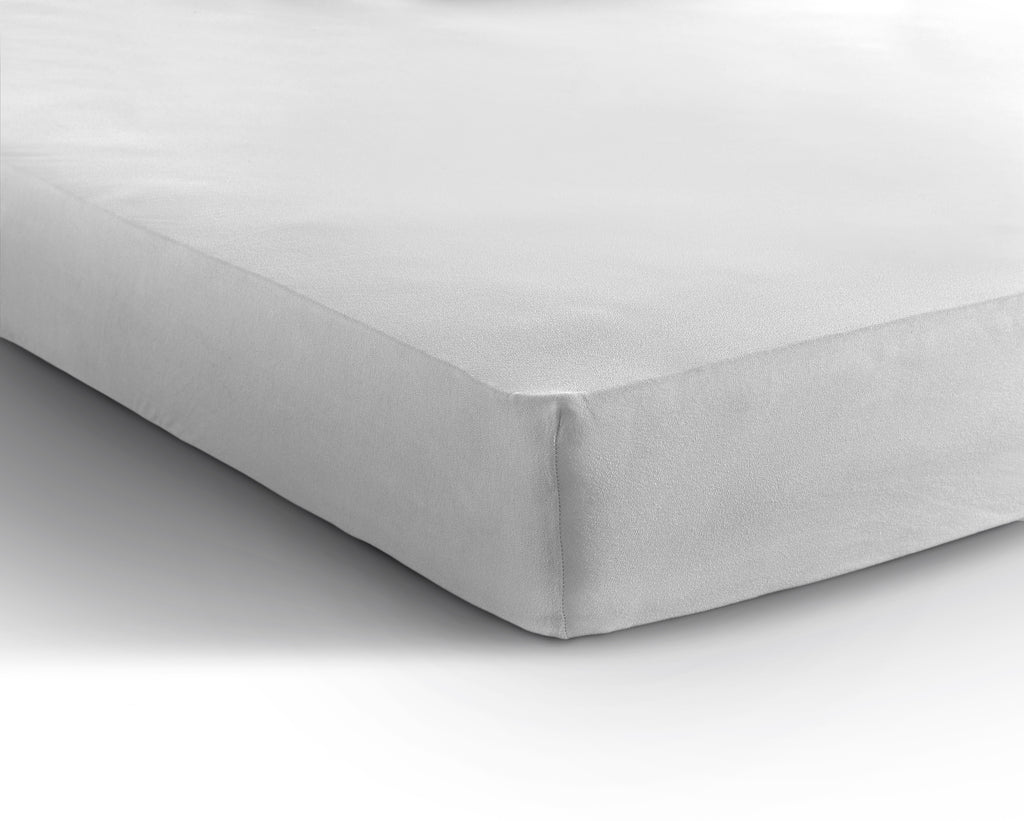 Hoeslaken jersey katoen wit 190/200 x 200/220 cm, hoekhoogte 30 cm, geschikt voor boxspring