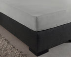 Hoeslaken jersey katoen grijs 190/200 x 200/220 cm, hoekhoogte 30 cm, voor boxspring en matras