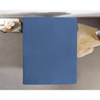 Hoeslaken jersey katoen blauw 190/200 x 200/220 cm, hoekhoogte 30 cm, 135 g/m²